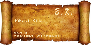Békési Kitti névjegykártya